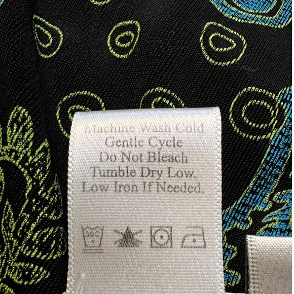 Coldwater Creek Midi Dress in 60s Inspired Green and Blue Floral Size Small - Picture 6 of 6